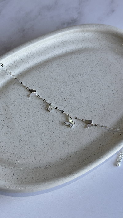 Pulsera mariposas ac blanco 