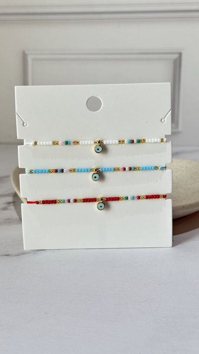 Set de 3 pulseras de hilo 