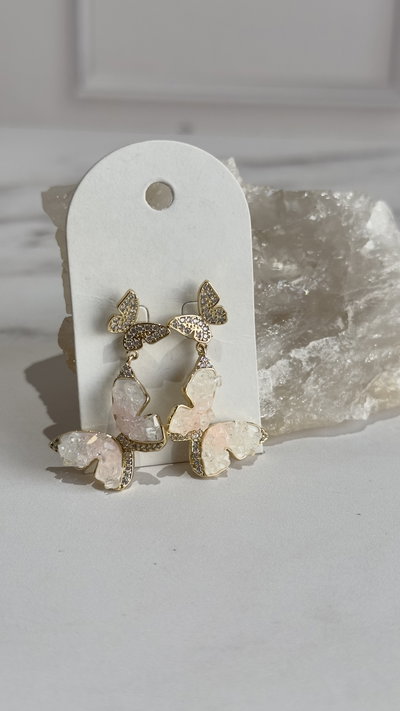 Aros mariposa dorados