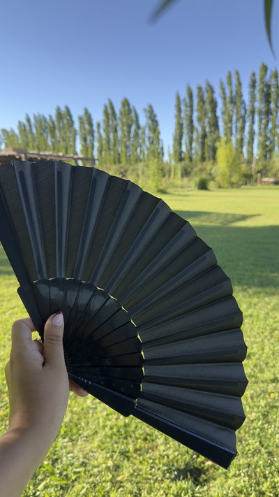 Abanico clásico negro