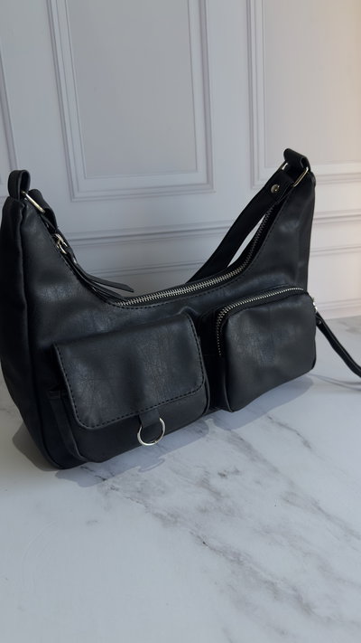 Mini bag negro gastado 