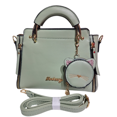 Cartera Gatito Verde