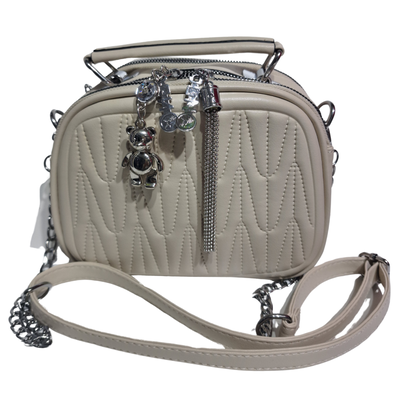 Cartera Bandolera Osito Con Correa De Cadena Natural