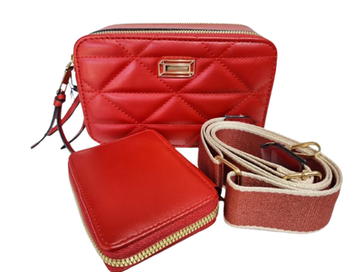 Cartera Bandolera Matelasse con Monedero 