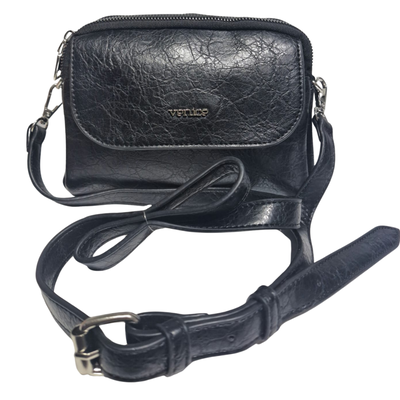 Bandolera Venice De Ecocuero Negra