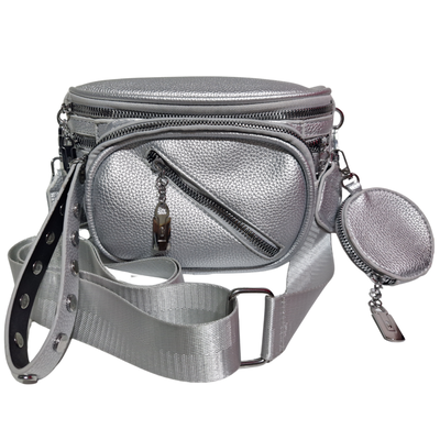 Riñonera De Ecocuero Plata