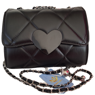 Cartera Bandolera Con Cadena Negra