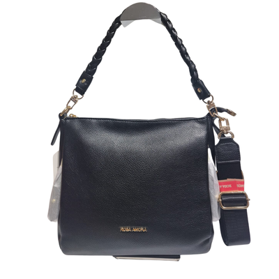 Cartera Rosa Amora De Ecocuero Negra
