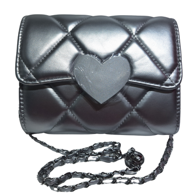 Cartera Bandolera Con Cadena Plata