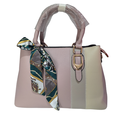 Cartera Con Pañuelo Rosa Viejo Combinado