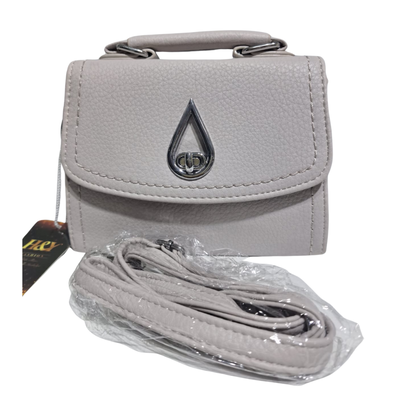 Mini Bag Gota De Ecocuero Cemento