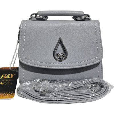 Mini Bag Gota De Ecocuero Celeste
