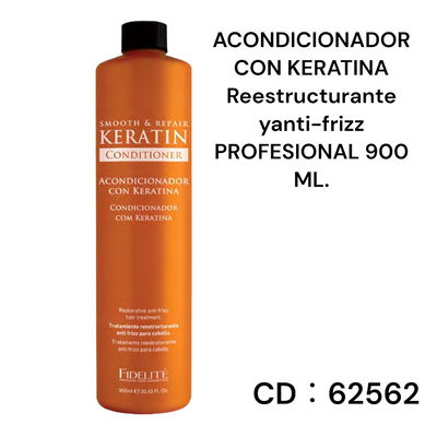 ACONDICIONADOR COM KERATINA 900ML FIDELITE