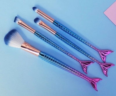 SET BROCHAS SIRENA P/ MAQUILLAJES x4 