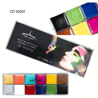 PINTURA ARTISTICA AL ACEITE PARA ROSTRO Y CUERPO PARIS NIGHT