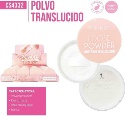 POLVO VOLÁTIL TRASLÚCIDO - PINK 21