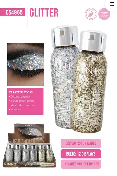 GLITTER EN GEL - PINK 21