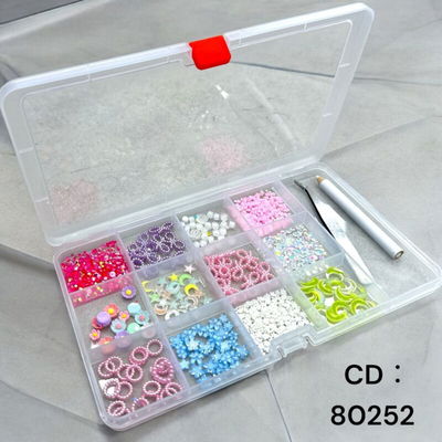 CAJITA DE DECO SURTIDA CON PINZA Y LAPIZ DE CERA