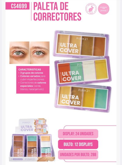 PALETA DE CORRECTORES COLORES - PINK 21