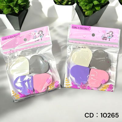 SET ESPONJA FORMA CORAZON x4