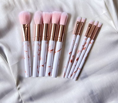 Set 10 Brochas Mármol rosa 🌸