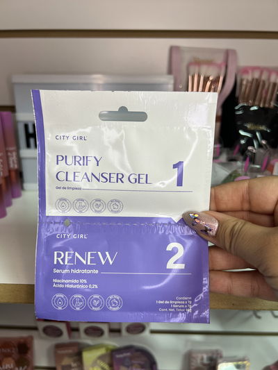 Mascarilla de gel de limpieza + Serum hidratante 