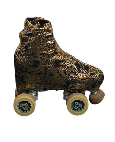 Cubrebotas estampados Reptil Dorado Patín Artístico