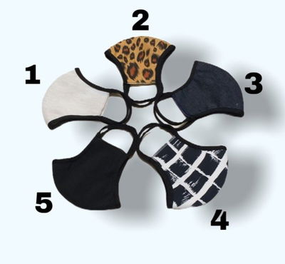Tapabocas lisos y estampados
