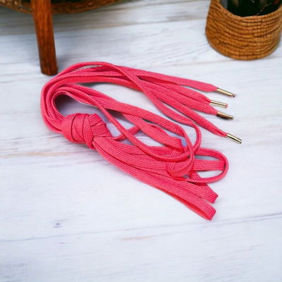 Cordones fucsia para patines con punteras de aluminio