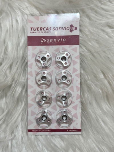 Tuercas con strass para eje de 8 mm