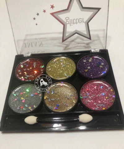 Sombras glitter con estrellas