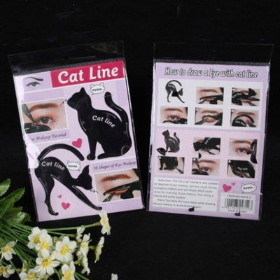 Cat line stencil para delineado de ojos