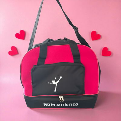 Bolsos cajón portapatines Negro y fucsia