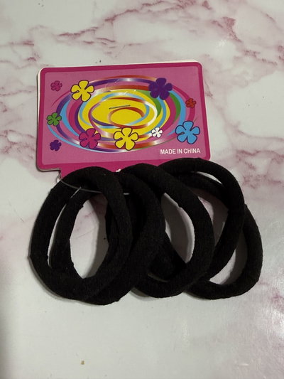 Pack de 5 colitas elásticas negras