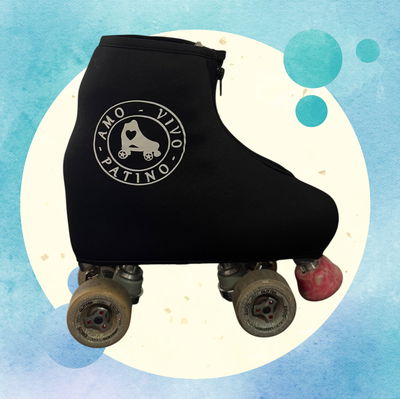 Cubrebotas de simil neoprene con cierre logo Blanco