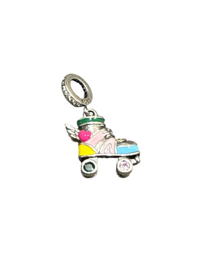 Dije Patín Fly Skate plata 925 Charms estilo Pandora