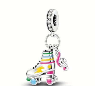 Dije Patín Rayo plata 925 Charms estilo Pandora