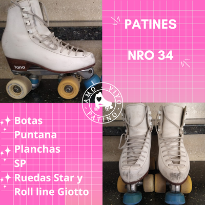 Patines artísticos nro 34 usados