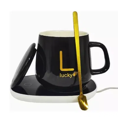 Taza Calentadora Lucky Negra