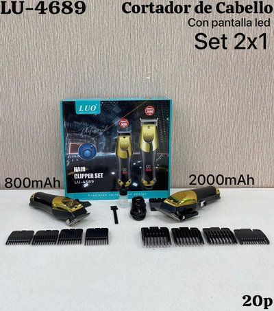 Cortadora de cabello combo x2