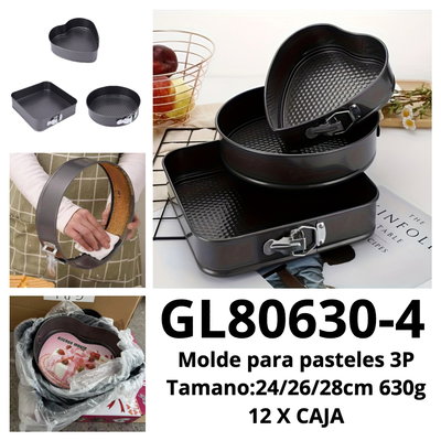 Moldes  para torta 3 piezas 