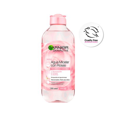 Agua Micelar Garnier Skin Active Rosas x 400 ml
