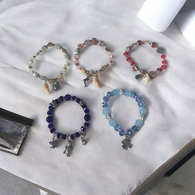 Pulseras elasticas con dije