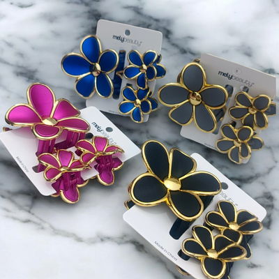 Set de broches Mely para cabello – Flores