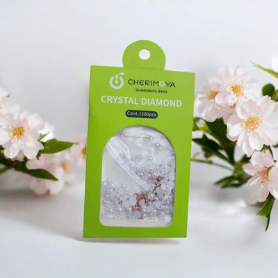 Deco de uñas perlas y caviar Cherimoya 