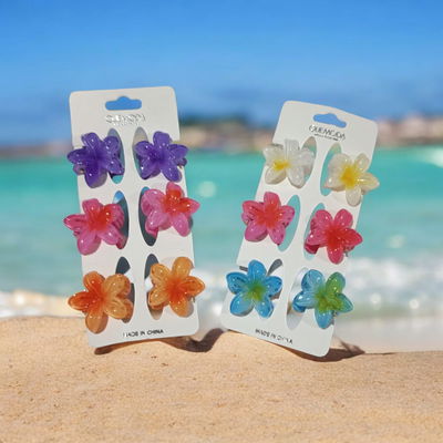 Broches flor x3 pares 