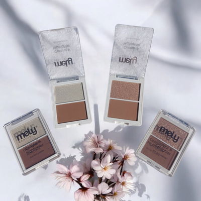 Paleta dúo iluminador y contorno Mely Beauty