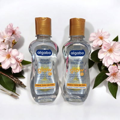 Agua micelar glow  con vitamina C Algabo 