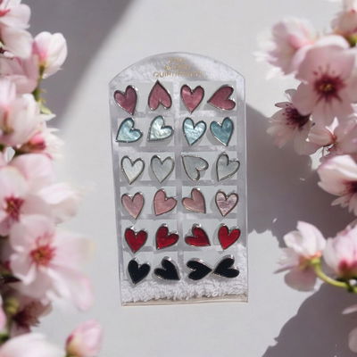 Aros corazon de color