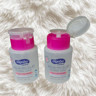 Agua micelar con dosificador Algabo 